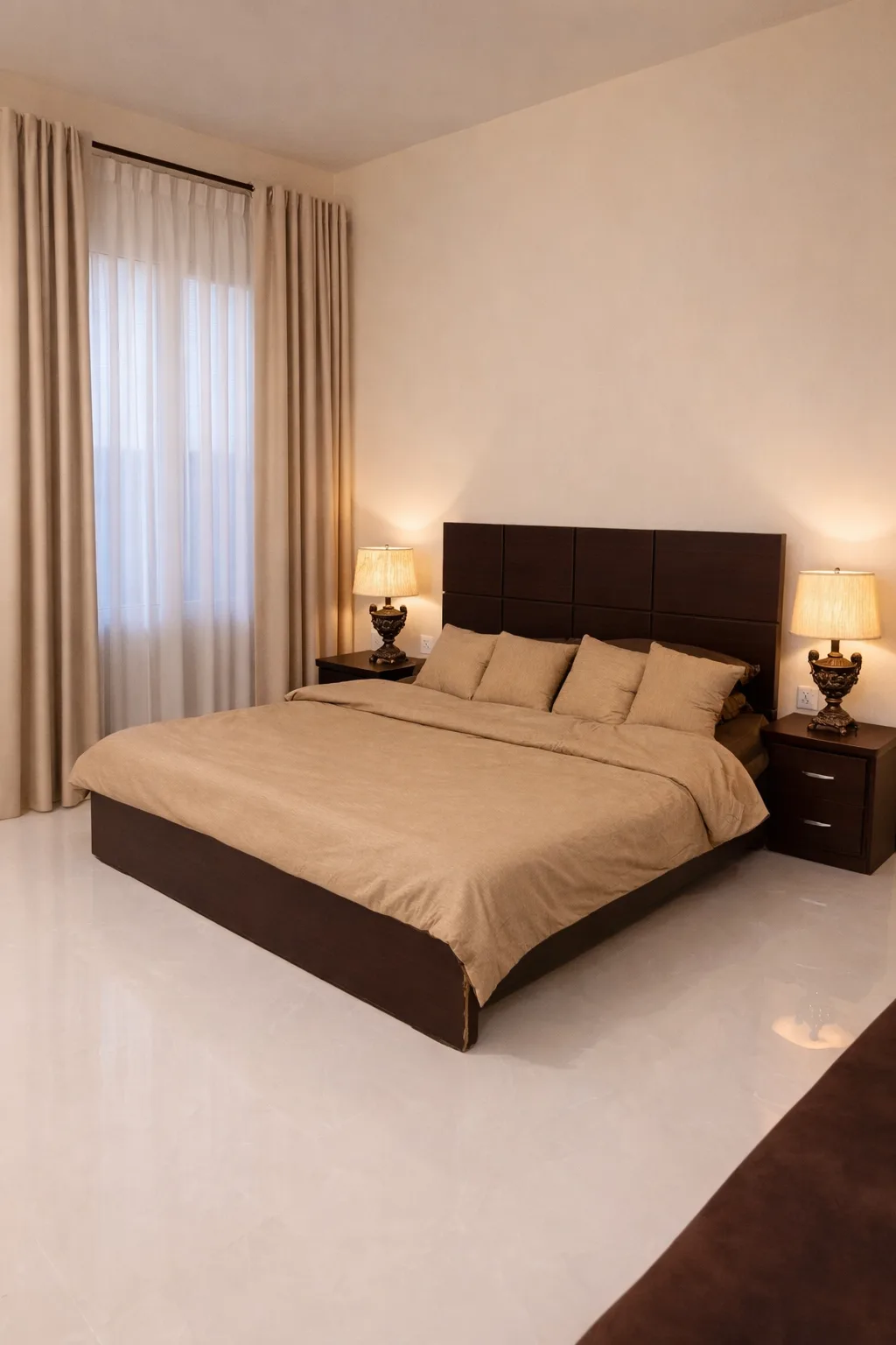 Guest Suite with minimal decor and private bath